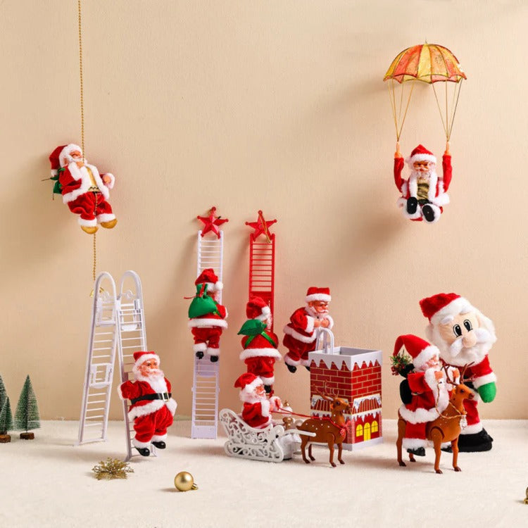 Animated Climbing Santa Holiday Display Toy