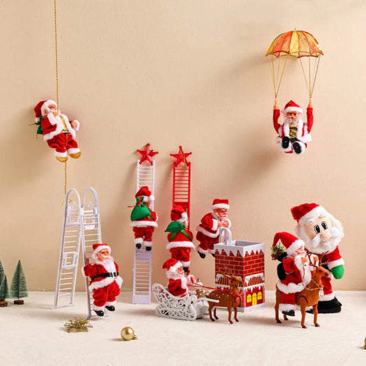 Animated Climbing Santa Holiday Display Toy
