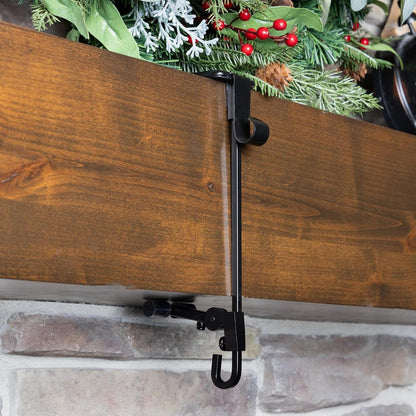 Premium Adjustable Fireplace Stocking and Garland Hanger Kit