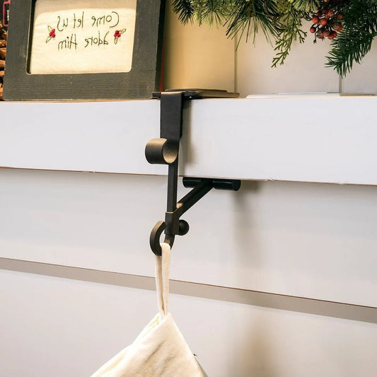Premium Adjustable Fireplace Stocking and Garland Hanger Kit