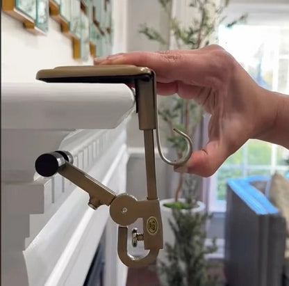 Premium Adjustable Fireplace Stocking and Garland Hanger Kit
