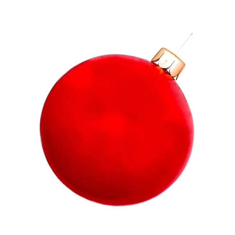 Inflatable Holiday Ball Ornament - Bright, Festive Yard Decor