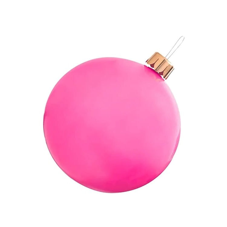 Inflatable Holiday Ball Ornament - Bright, Festive Yard Decor