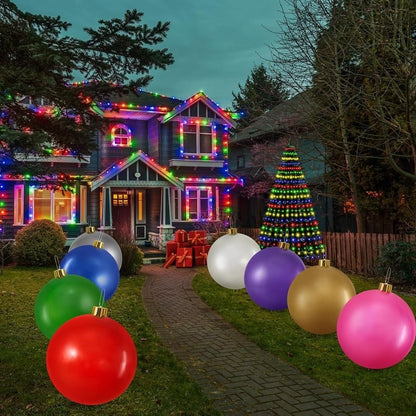 Inflatable Holiday Ball Ornament - Bright, Festive Yard Decor