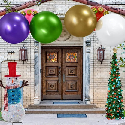 Inflatable Holiday Ball Ornament - Bright, Festive Yard Decor
