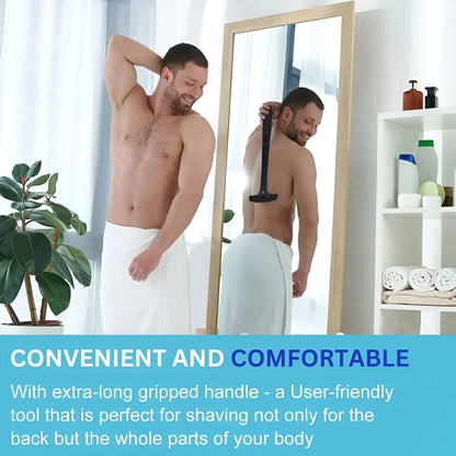 Men's Extended-Reach Back Shaver for Easy, All-Over Grooming
