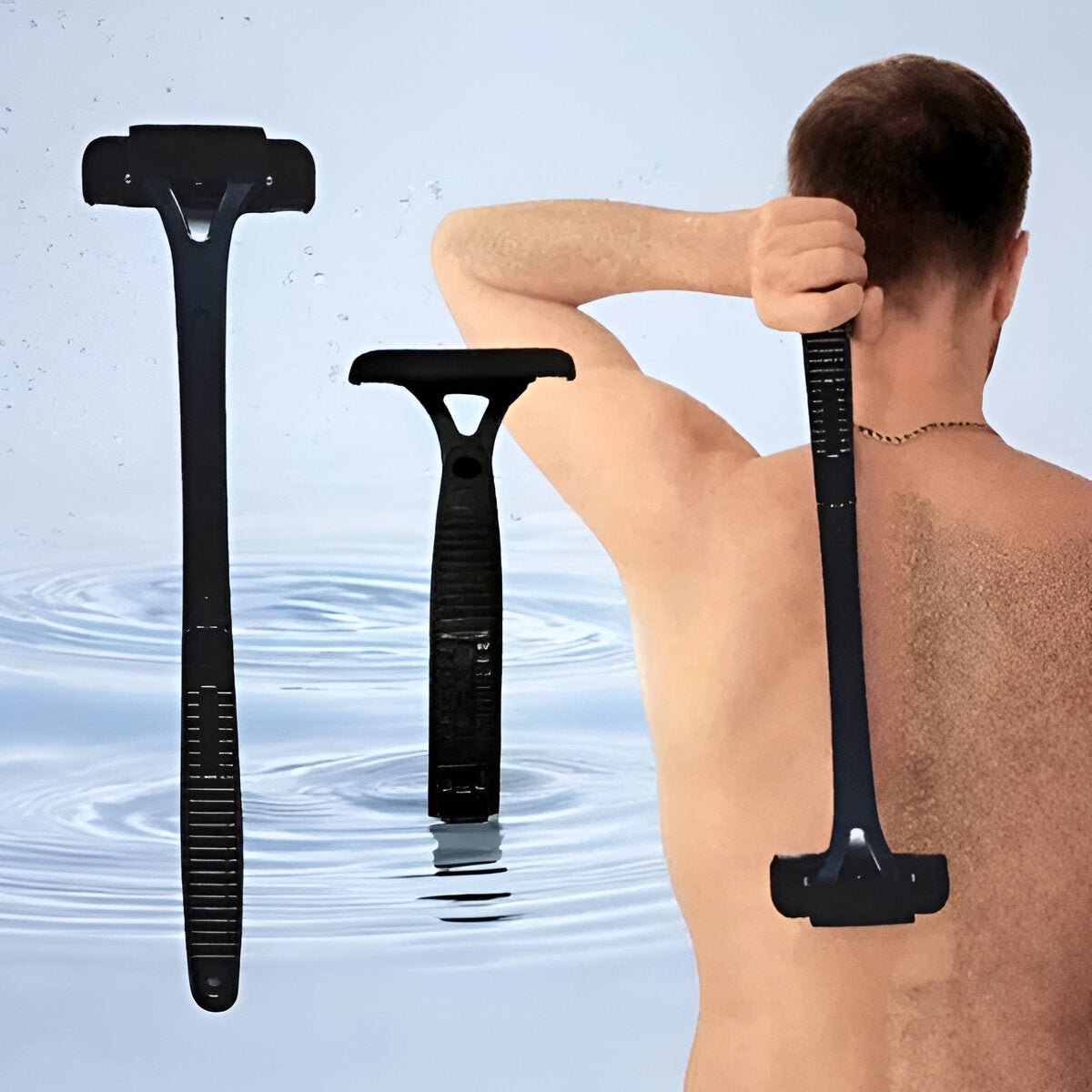 Men's Extended-Reach Back Shaver for Easy, All-Over Grooming