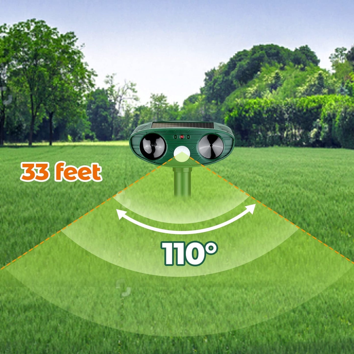Ultrasonic Woodpecker Deterrent - Humane Bird Repellent for Trees and Homes