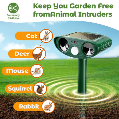 Ultrasonic Woodpecker Deterrent - Humane Bird Repellent for Trees and Homes