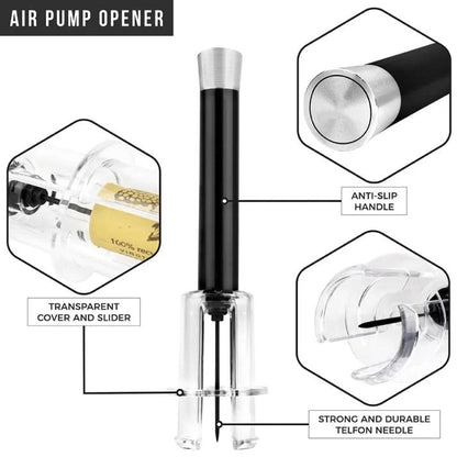 Effortless Air-Assist Wine Bottle Opener Set