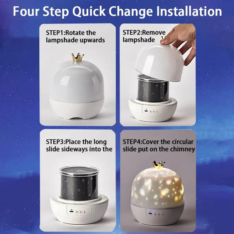 Kids' Ocean Projection Night Light – Soothing Sea Scene Projector Lamp
