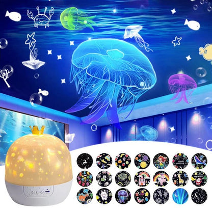Kids' Ocean Projection Night Light – Soothing Sea Scene Projector Lamp