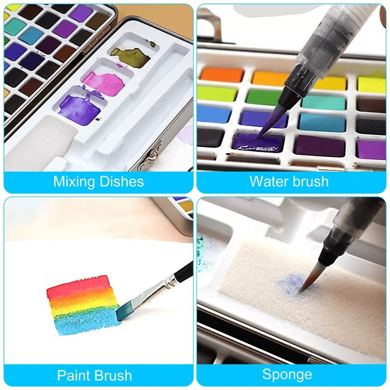 Premium Watercolor Paint Set – Rich Pigments for Stunning, Blendable Color