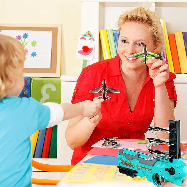 SkyGlider Aircraft Launcher Toy – High-Flying Fun for Kids