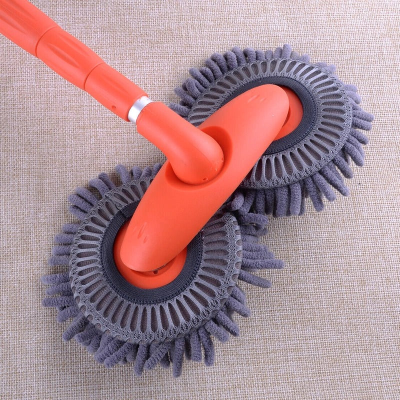 Car Wash Brush with Rotating Head for Effortless, Thorough Cleaning