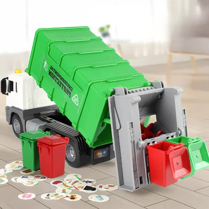 Interactive Garbage Truck Toy with Realistic Sounds and Moving Parts