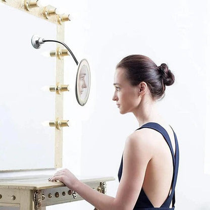 LED 10x Magnifying Mirror with Bright Illumination