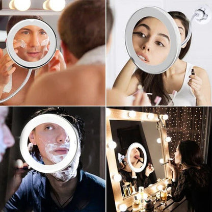 LED 10x Magnifying Mirror with Bright Illumination