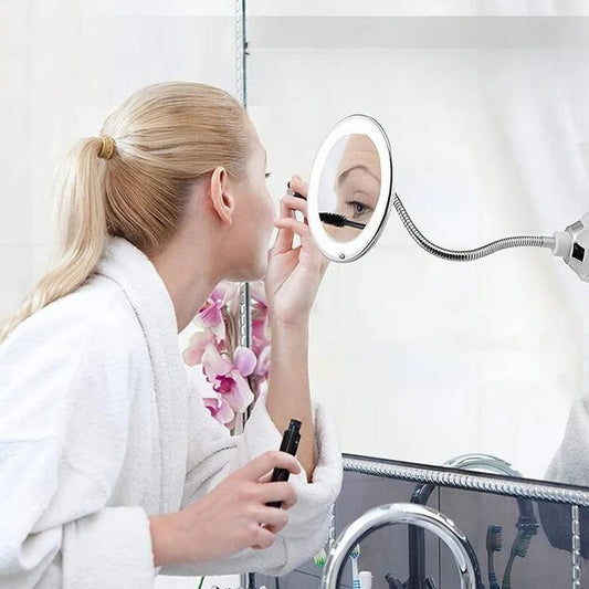 LED 10x Magnifying Mirror with Bright Illumination
