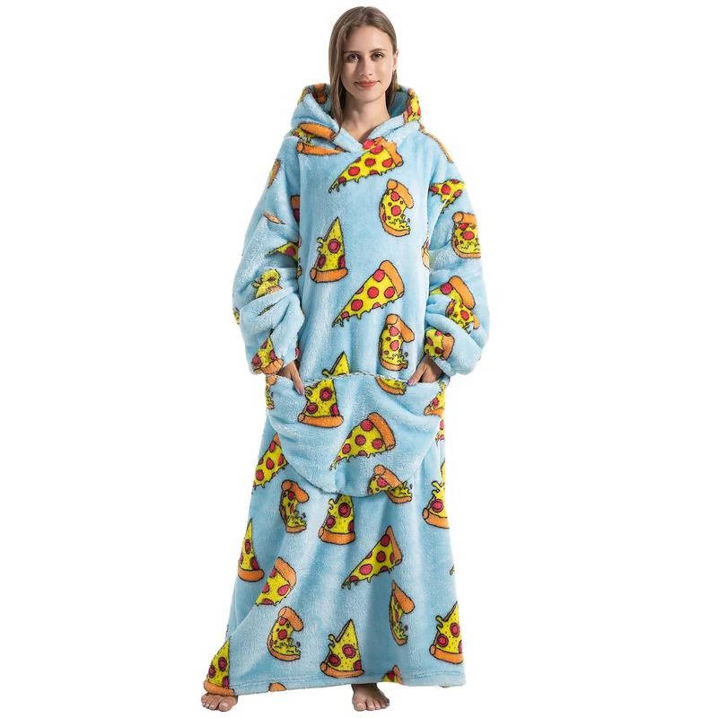 Ultra-Soft Long Wearable Blanket Hoodie for All-Over Cozy Warmth