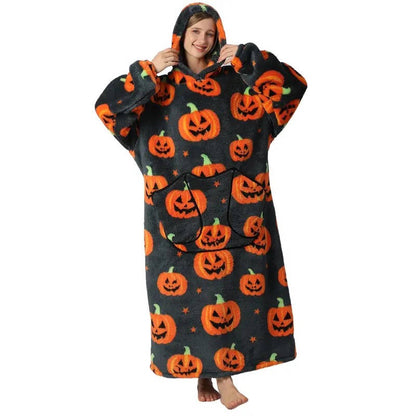 Ultra-Soft Long Wearable Blanket Hoodie for All-Over Cozy Warmth
