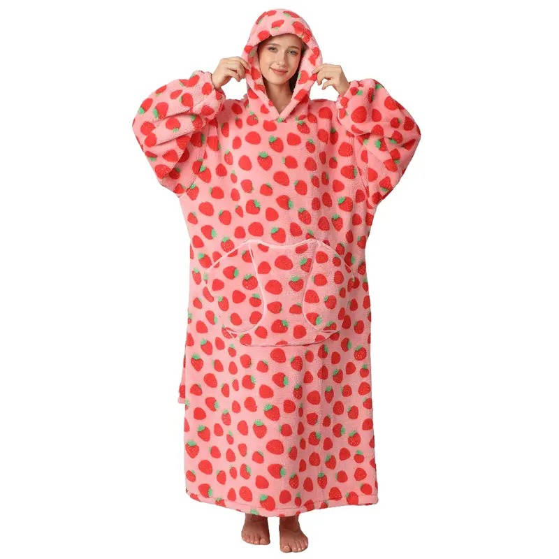 Ultra-Soft Long Wearable Blanket Hoodie for All-Over Cozy Warmth