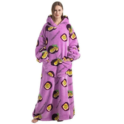Ultra-Soft Long Wearable Blanket Hoodie for All-Over Cozy Warmth