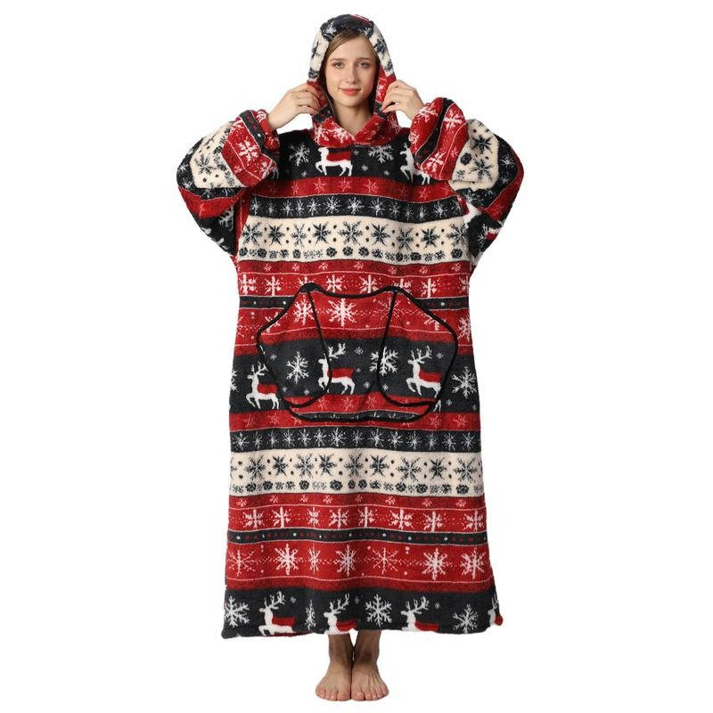 Ultra-Soft Long Wearable Blanket Hoodie for All-Over Cozy Warmth