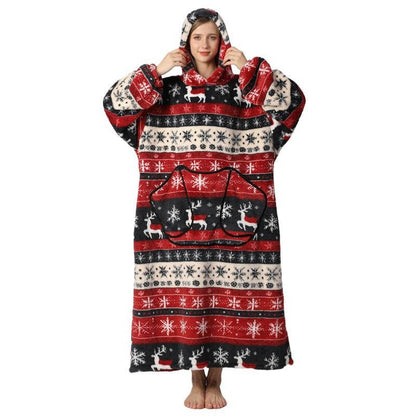 Ultra-Soft Long Wearable Blanket Hoodie for All-Over Cozy Warmth
