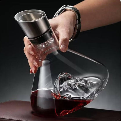 Crystal Glass Wine Decanter & Aerator Carafe - Elevate Flavor with Elegant Clarity