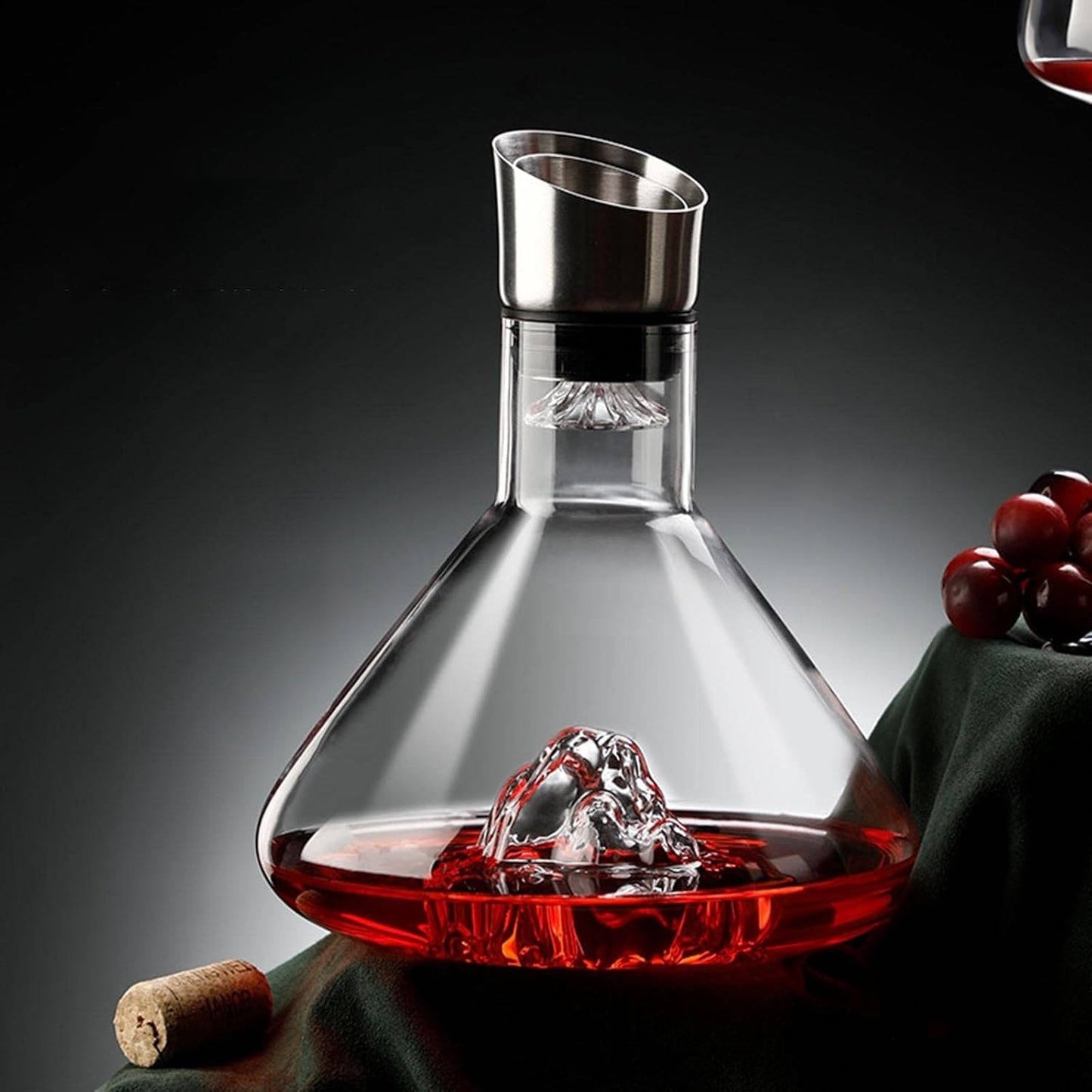 Crystal Glass Wine Decanter & Aerator Carafe - Elevate Flavor with Elegant Clarity