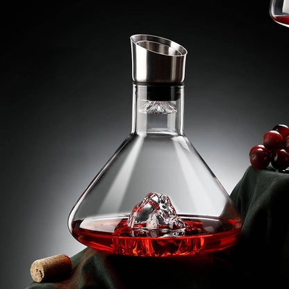 Crystal Glass Wine Decanter & Aerator Carafe - Elevate Flavor with Elegant Clarity