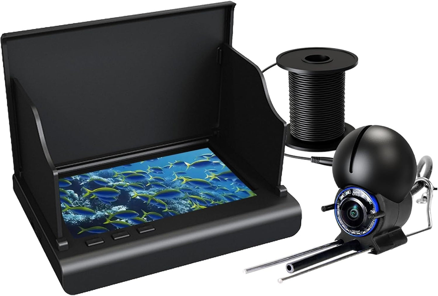 Portable Underwater Fish Finder with Camera and 4.3-inch LCD Monitor