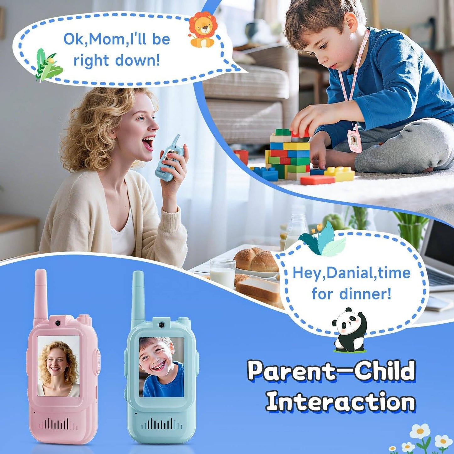 Kids Walkie Talkies: Video, Voice & Chat - 2-Pack