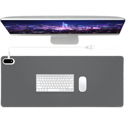 Cozy Heated Desk Pad with Built-In Mouse Pad for All-Day Comfort