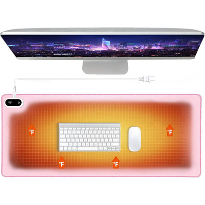 Cozy Heated Desk Pad with Built-In Mouse Pad for All-Day Comfort