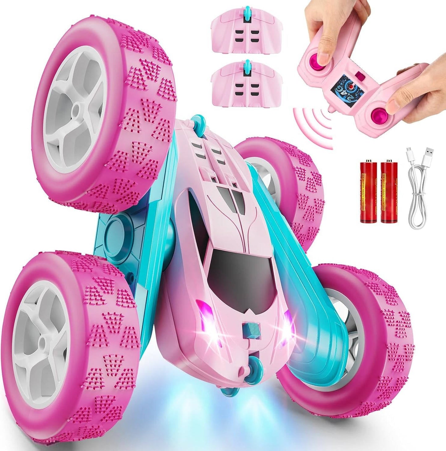 Thrilling RC Cars for Kids Ages 6–12 with LED Lights and 360° Flips