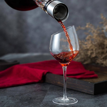 Crystal Glass Wine Decanter & Aerator Carafe - Elevate Flavor with Elegant Clarity