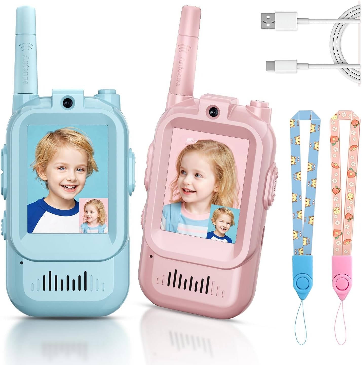Kids Walkie Talkies: Video, Voice & Chat - 2-Pack