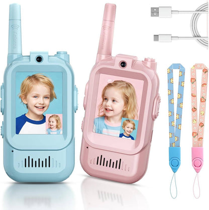 Kids Walkie Talkies: Video, Voice & Chat - 2-Pack