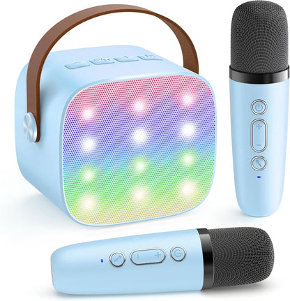 Portable Karaoke Machine with Dual Wireless Microphones