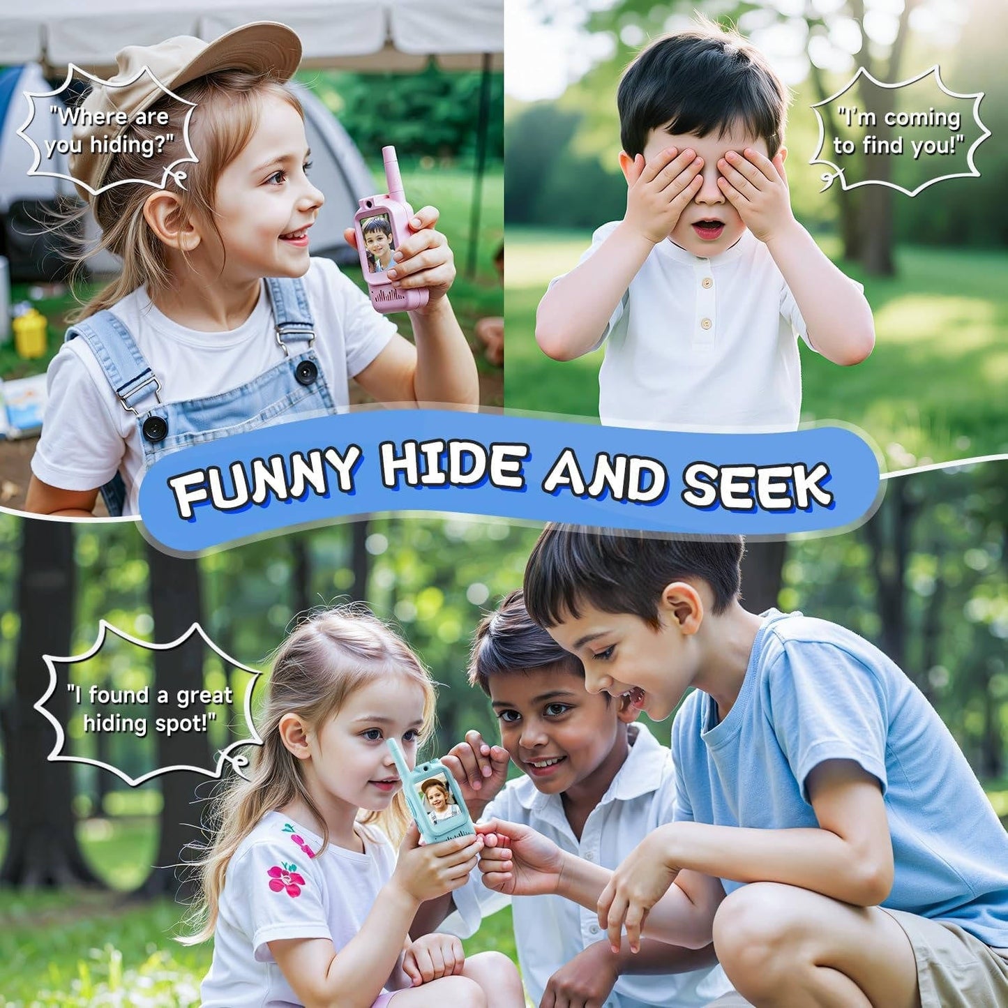 Kids Walkie Talkies: Video, Voice & Chat - 2-Pack
