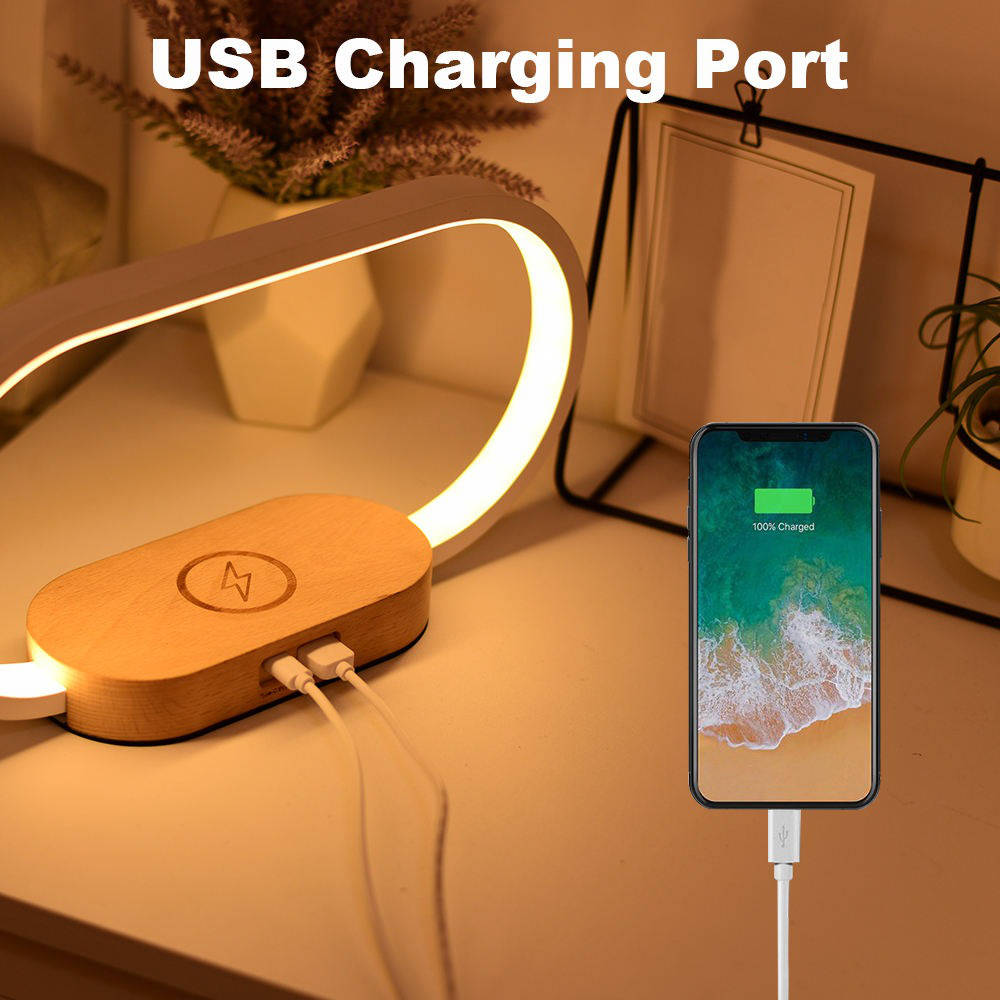 Smart Wireless-Charging Alarm Clock with Built-In Night Light