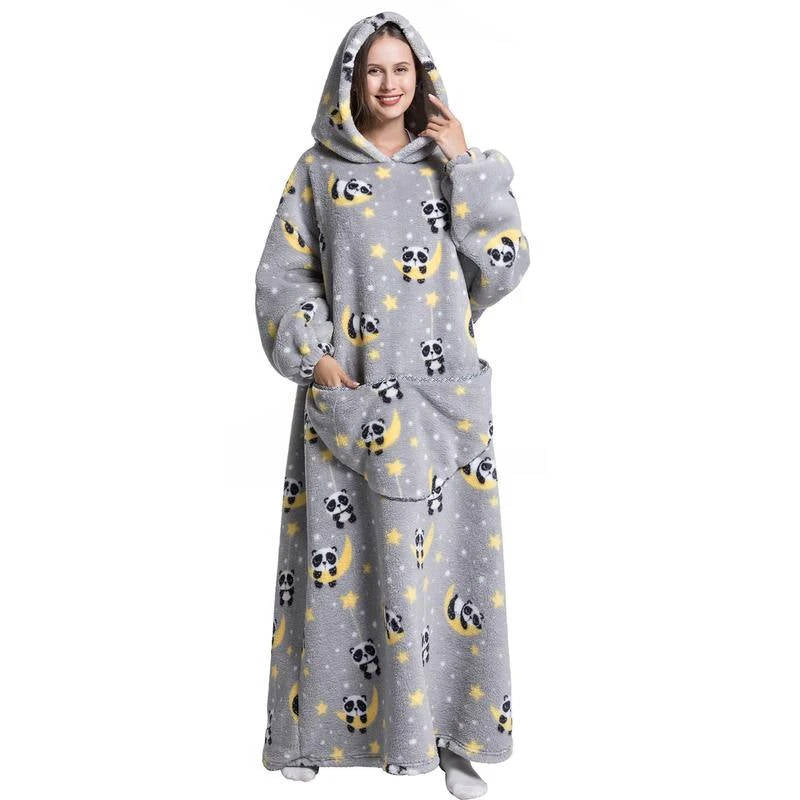 Ultra-Soft Long Wearable Blanket Hoodie for All-Over Cozy Warmth