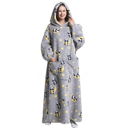 Ultra-Soft Long Wearable Blanket Hoodie for All-Over Cozy Warmth