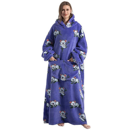 Ultra-Soft Long Wearable Blanket Hoodie for All-Over Cozy Warmth