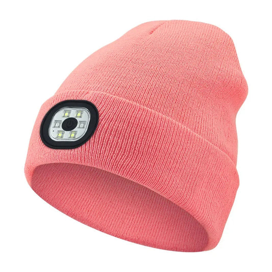 Winter-Ready Rechargeable LED Beanie Hat with Hands-Free Illumination