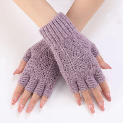 Cozy Knit Fingerless Gloves for Winter - Soft, Warm & Flexible