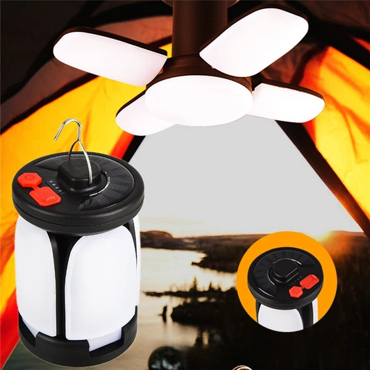 Solar USB Folding Leaf Camping Lantern – Compact, Bright & Rechargeable