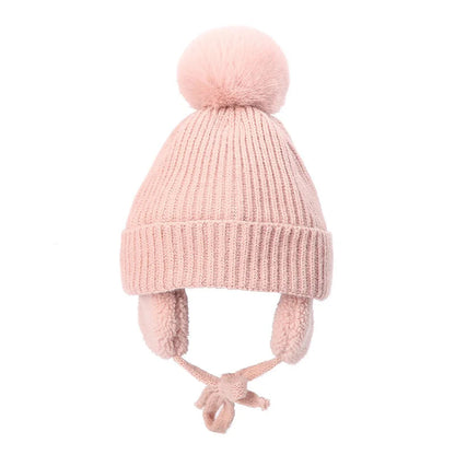 Cozy Kids' Knit Beanie with Earflaps - Warm Winter Hat